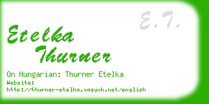 etelka thurner business card